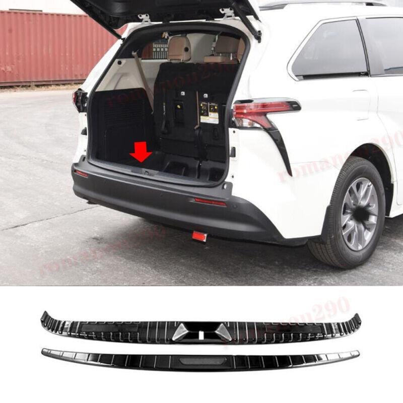 Suitable for Toyota for Sienna 2021-2024 Black Steel Rear Door Window Sill Wear Cover Protector