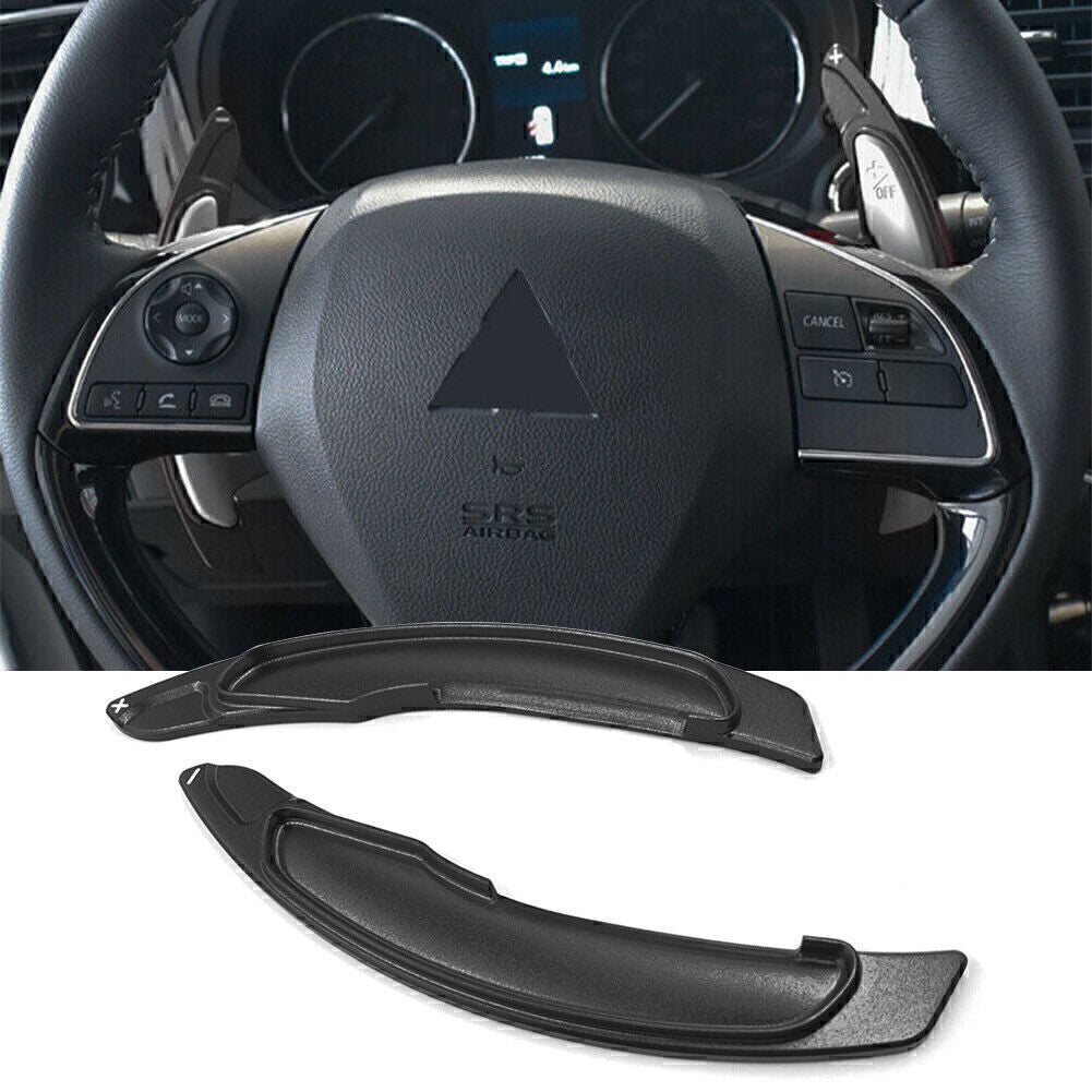 Steering Wheel Paddle Shifter Extension Fit for Mitsubishi Lancer Evo X Black