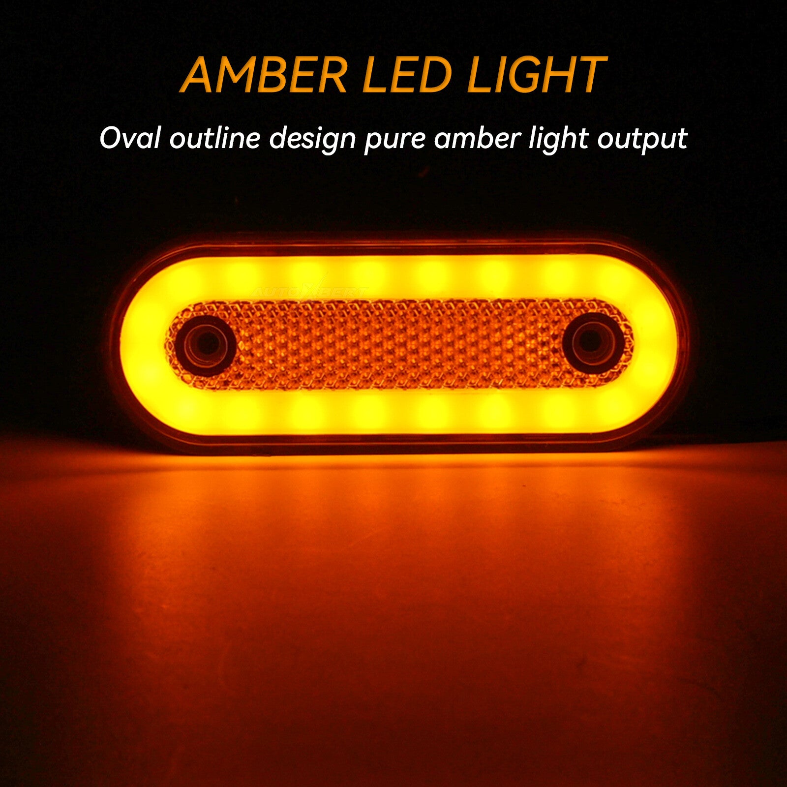 Oval LED Side Marker Clearance Lamp Trailer Truck Lorry 12V -24V Light Amber LED