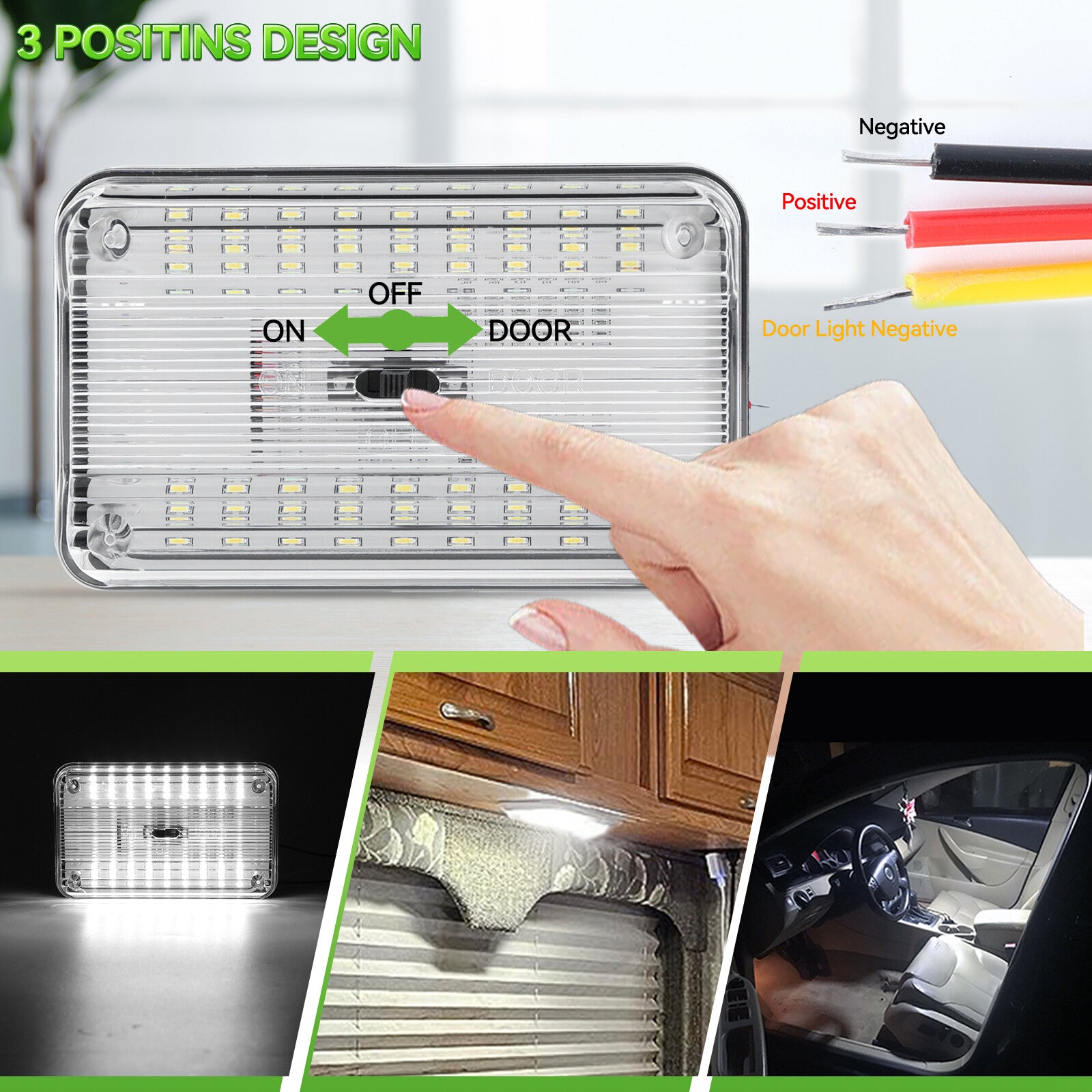 12V 36 LED Car Interior Reading Lights RV Carvan Camper Ceiling Lights Highlight