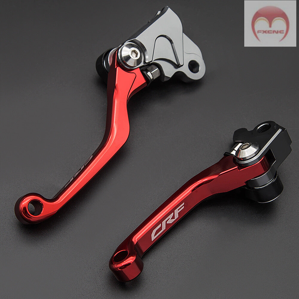 CNC brake and clutch lever kit for Honda CRF250RALLY 2018, 2019, and 2020 red off-road bicycles.