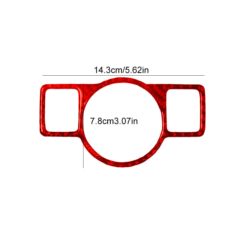 Red Carbon Fiber Headlight Switch Trim for Volkswagen for Passat 2006-2011