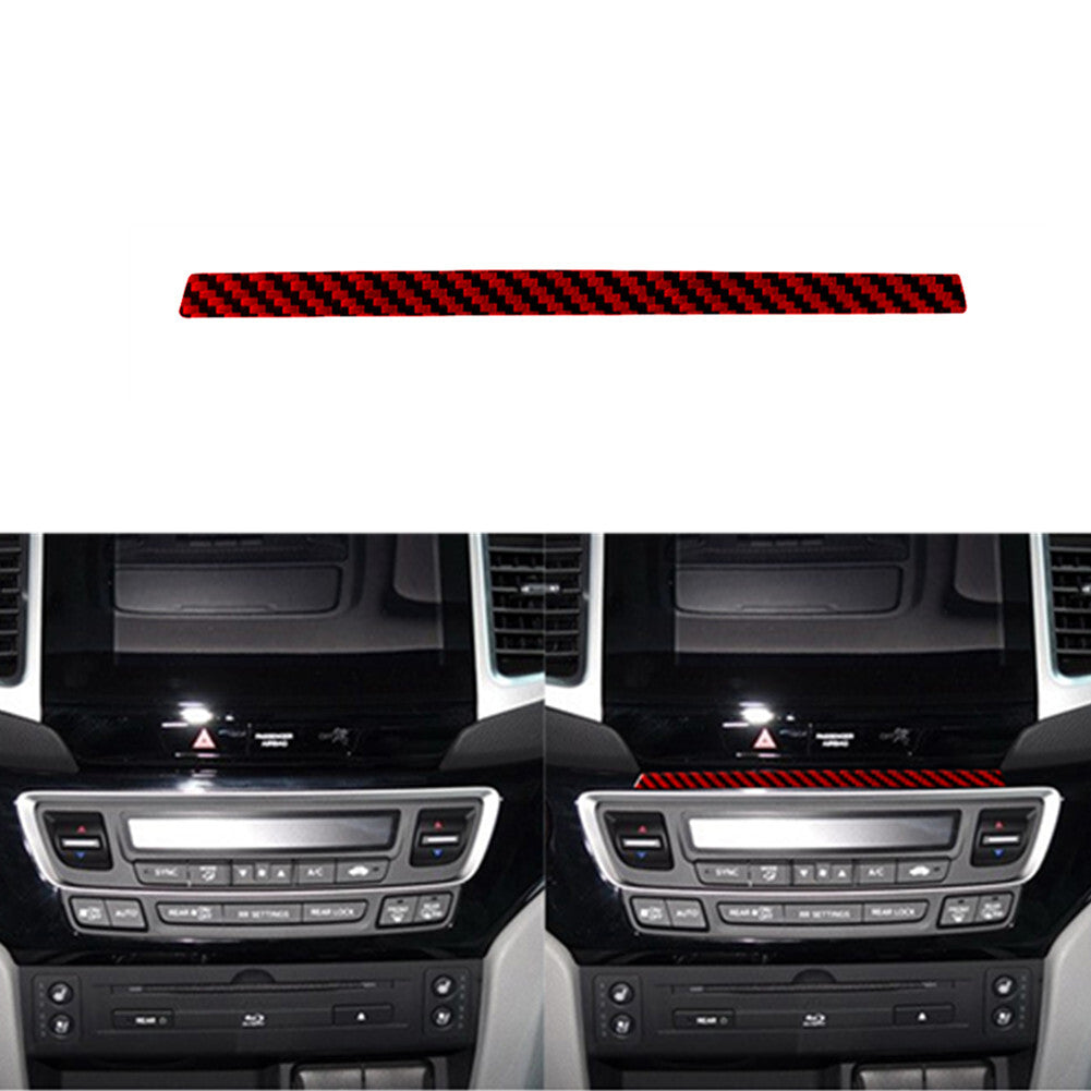 Red Carbon Fiber Emergency Button Cover Strip for Honda Ridgeline 2017-2020