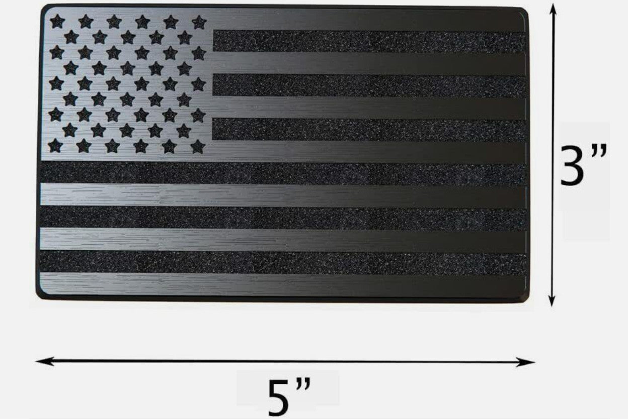 Black magnetic American flag sticker for GMC side fenders and rear trunk