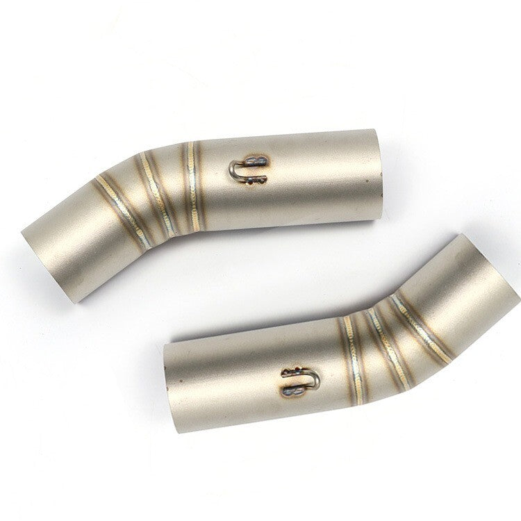 2pcs Slip on Motorcycle Exhaust Mid Link Tube Mid Pipe for Ducati 848 1098 1198