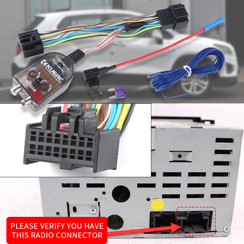 Factory Radio Add A Subwoofer Amplifier PlugPlay Harness for GMC for Chevy for Cadillac