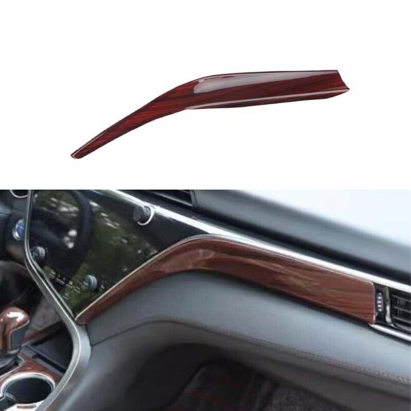 for Toyota for Camry 2018-2023 Brown Wood Grain Cover Trim for Co -Pilot Dash Strip 1PCS