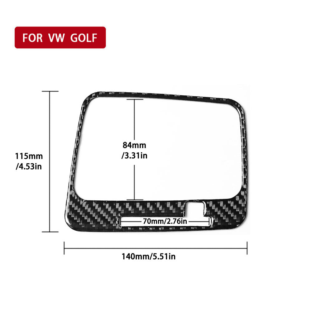 Carbon Fiber Gear Shift Panel Inner Frame Trim Cover for VW for Golf MK7 2014-2019
