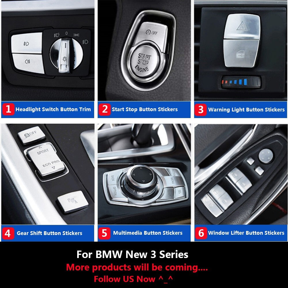 for BMW 1 2 3 4 Series GT F20 F22 F30 F34 F32 Car Gear Shift Switch Button Cover