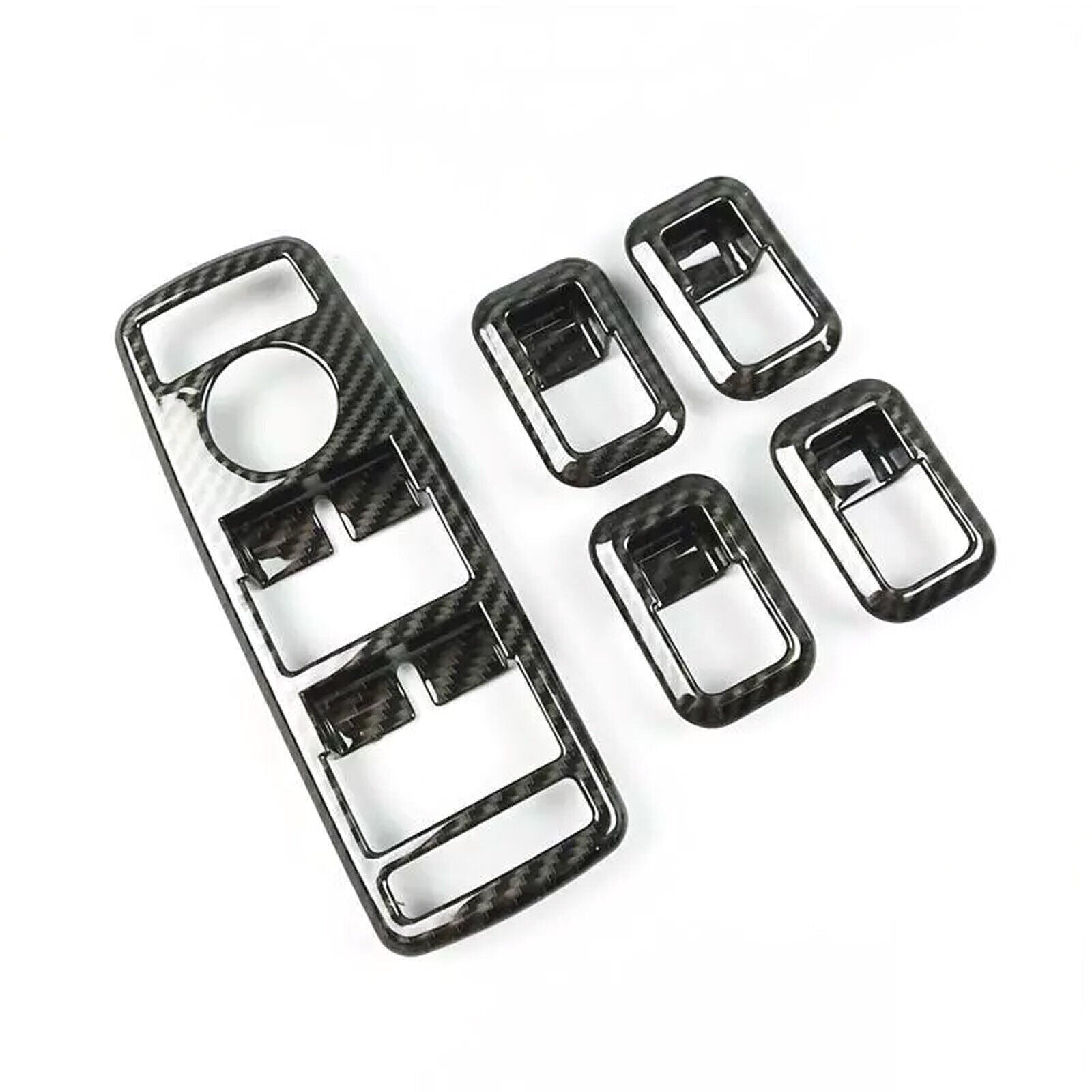 for Mercedes W166 W204 W212 W246 Carbon Fiber Window Switch Panel Cover Trimvx
