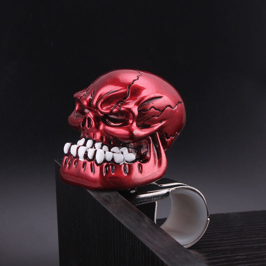 New Universal Red Skull Head Steering Wheel Knob Booster Fit for Any Car