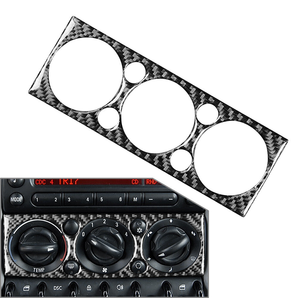 Center Console AC Switch Panel Cover Black Fit for BMW for Mini Cooper R50 R53 2005-06