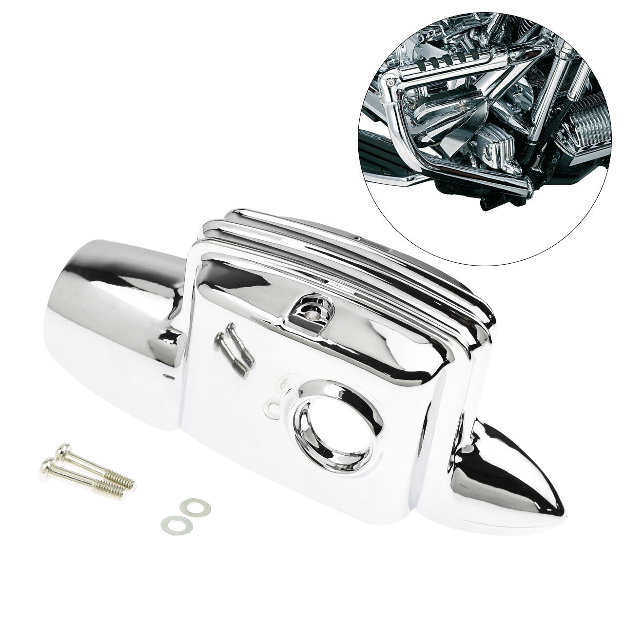Chrome Rear Brake Master Cylinder Cover Fit for Harley Touring Glide 2008-2022
