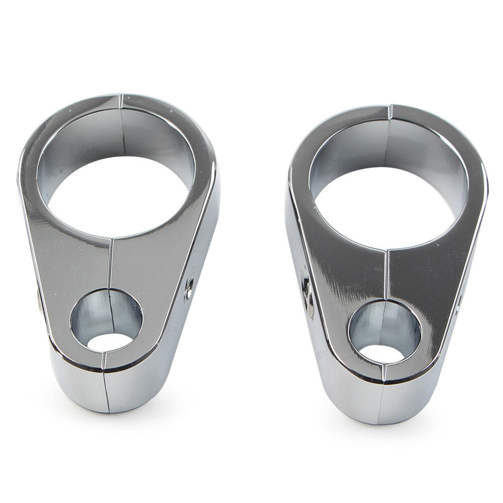 2x Motorcycle Brake Clutch Cable Wire Clamp Clip for Harley 1'' Handlebar Chrome