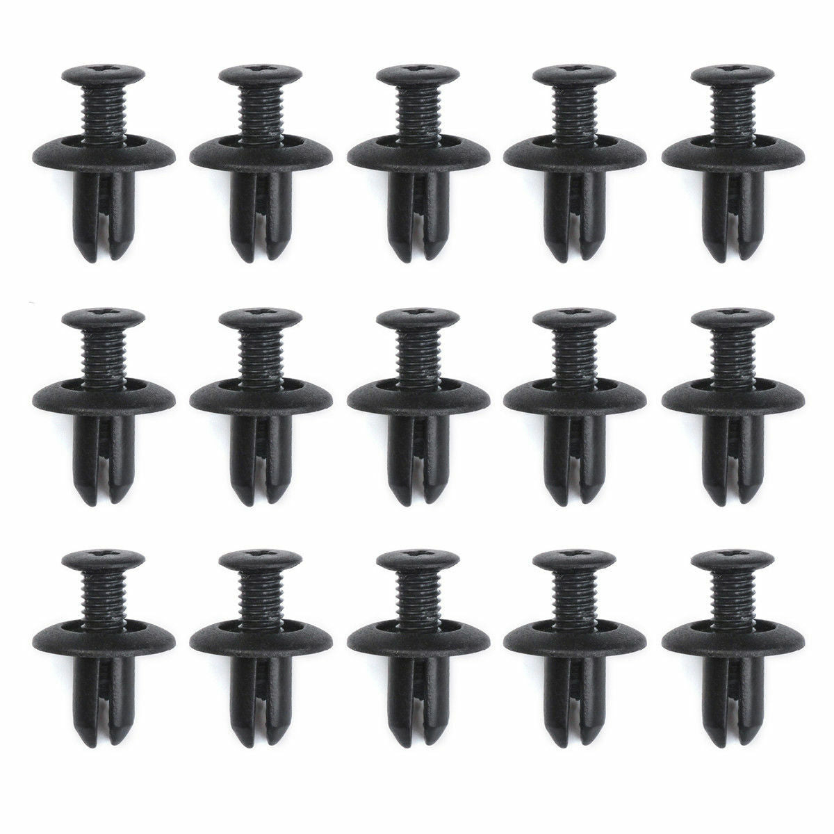 120Pcs 8mm Car Plastic Rivets Hole Dia Fastener Fender Bumper Push Clip fit for Ford