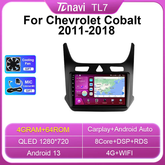 for Chevrolet Cobalt 2 2011-2018 Stereo CarPlay Head Unit Car Radio GPS Player