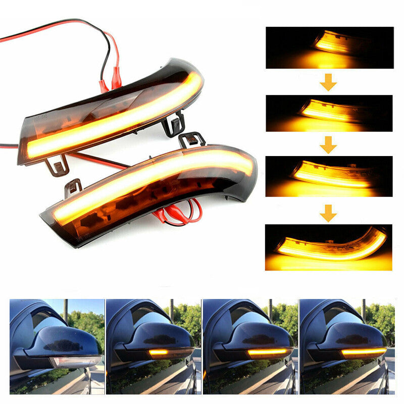 Dynamic LED turn signal indicator mirrors are suitable for Volkswagen for Golf 5, for Jetta MK5, for Passat B6, etc.