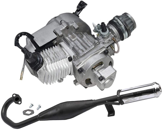 2-stroke 50cc/49cc engine motor + exhaust kit for mini pocket off-road bicycle/scooter/all-terrain vehicle
