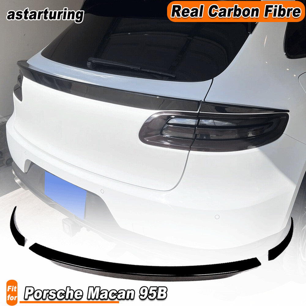 for Porsche Macan 95B SUV 2014-2018 Glossy Black Rear Middle Trunk Spoiler Wing