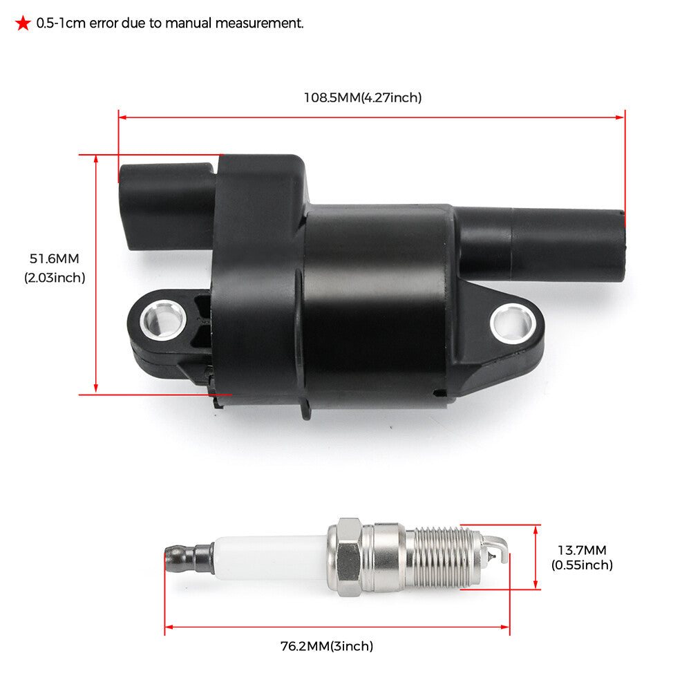 8 pack Round Ignition Coil Spark Plug Pack for Chevy Silverado for GMC 4.8 5.3 6.0L