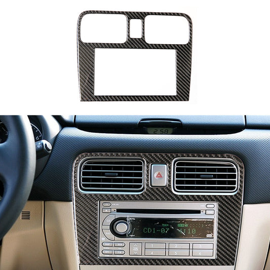 Carbon Fiber Central Air Vent Outlet Trim Cover for Subaru Forester 2005-2008