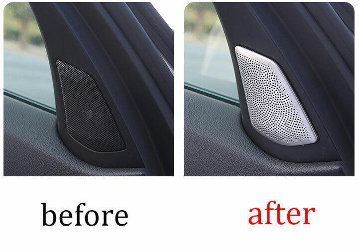 for BMW 3-Series G20 2019-2021 Silver Titanium A Pillar Speaker Frame Cover Trim