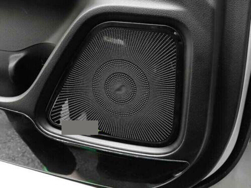 for Mitsubishi Outlander 13-21 Black Steel Inner Door Speaker Ring Cover Trim 4x
