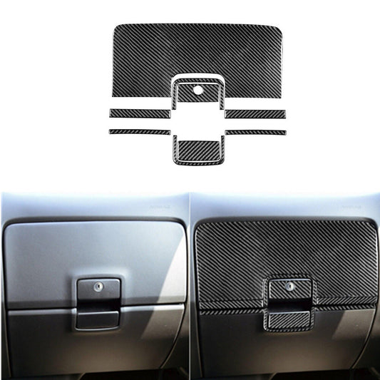 9Pcs Carbon Fiber Glove Box Cover Trim For Silverado for GMC for SIERRA 2014-2018