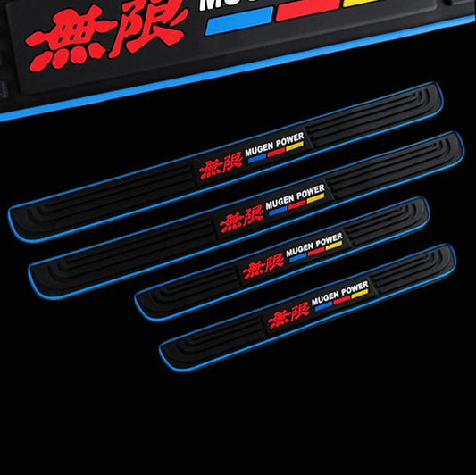 Car door and window protection sticker badge strips, Mugan blue and black, suitable for Subaru for Lexus