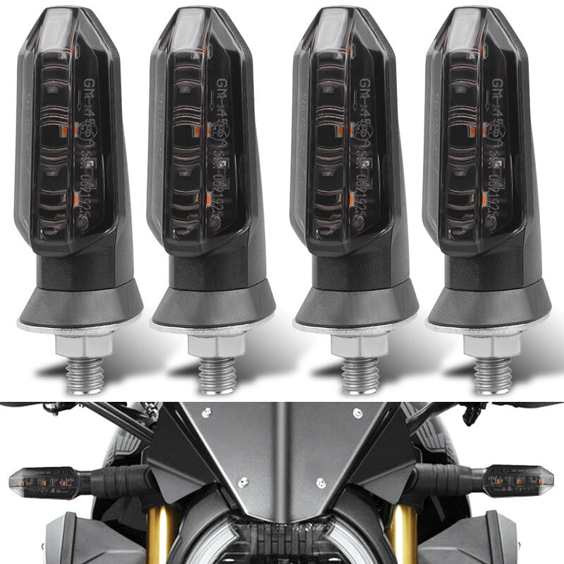 4pcs Motorcycle LED Turn Signals Blinker Light Indicator Smoke Amber for Yamaha