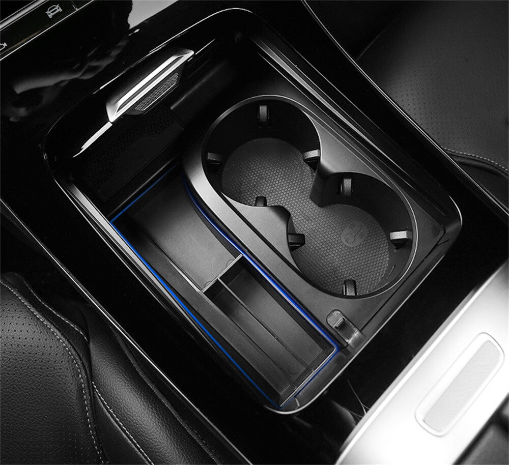 Black ABS Center Console Gear Shift Storage Box Tray for Benz C Class W206 2022+
