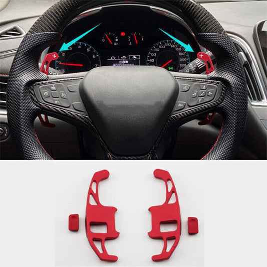 for Chevrolet Malibu 2016-24 Red Aluminum Steering Wheel Shift Paddle Shifter 2X