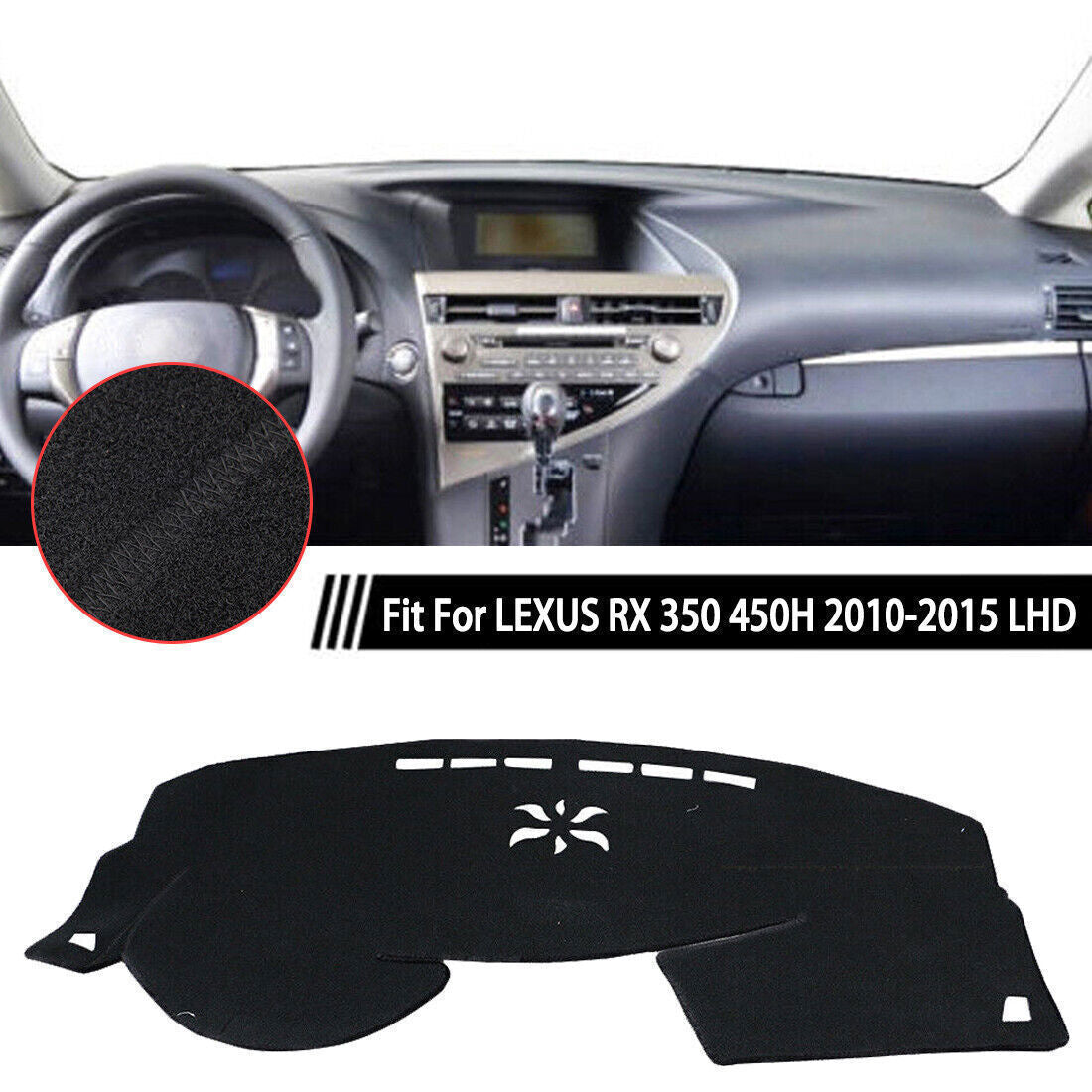 1X Inner Dashboard Dash Mat Non-slip DashMat Sun Shade For 10-2015 for LEXUS RX 350