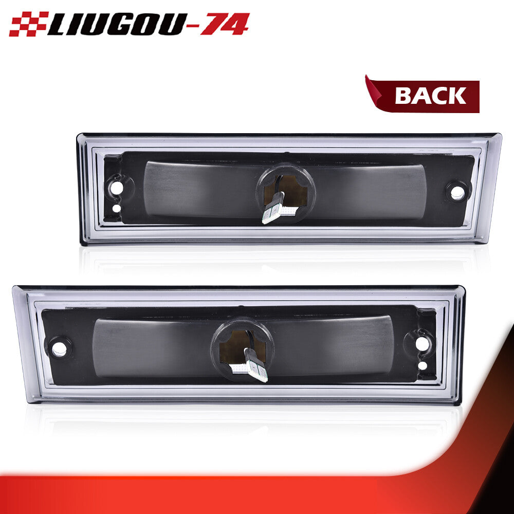 Suitable for Chevrolet C10, C20, C30, and for GMC models with amber LED front marker lights and smoked lenses (models 81-91).