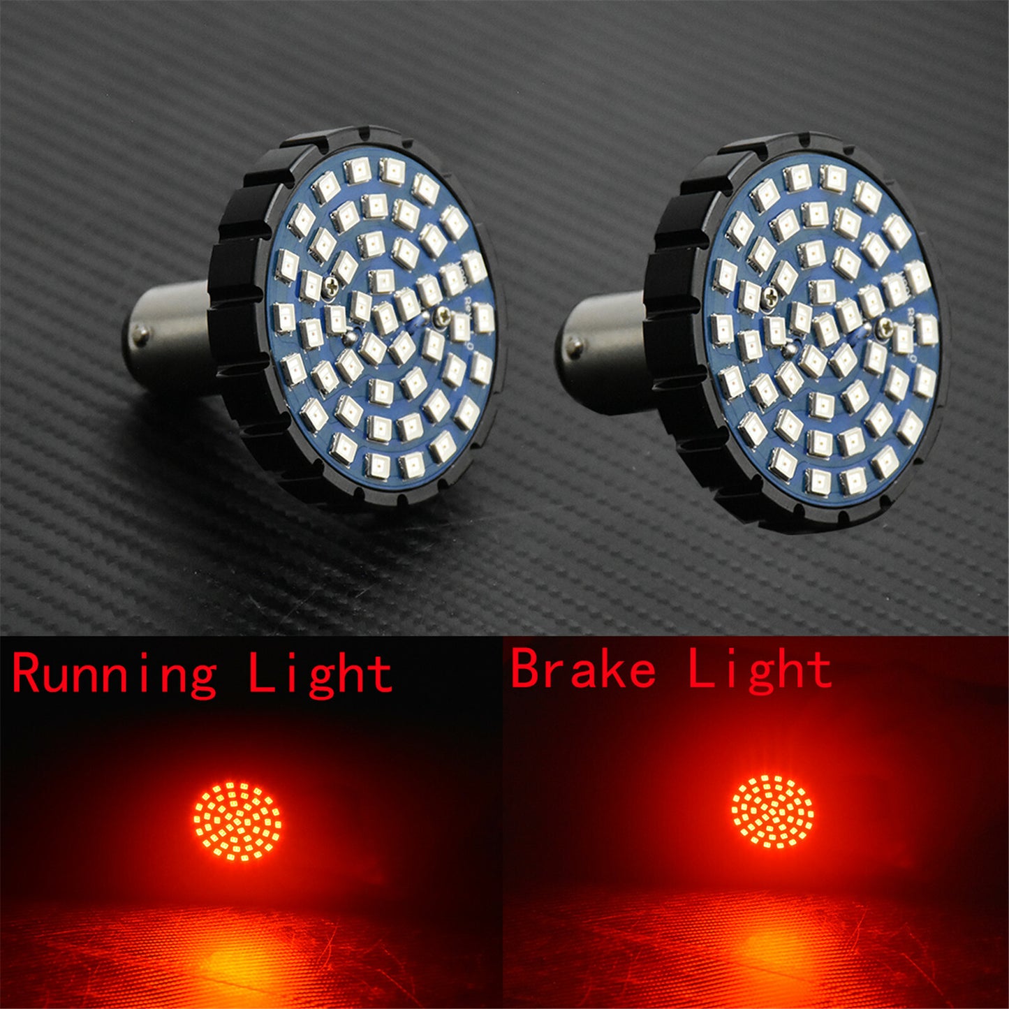 Red 1157 Bullet LED Brake Running Light Fit for Harley Softail Dyna 2012-2017
