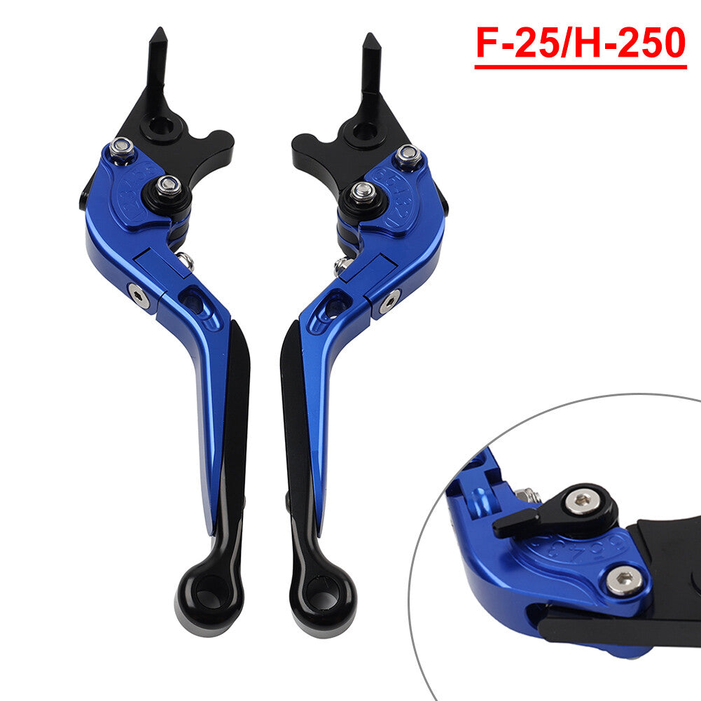 CNC Folding Extendable Brake Clutch Levers for Honda CBR125R CBR150R Blue