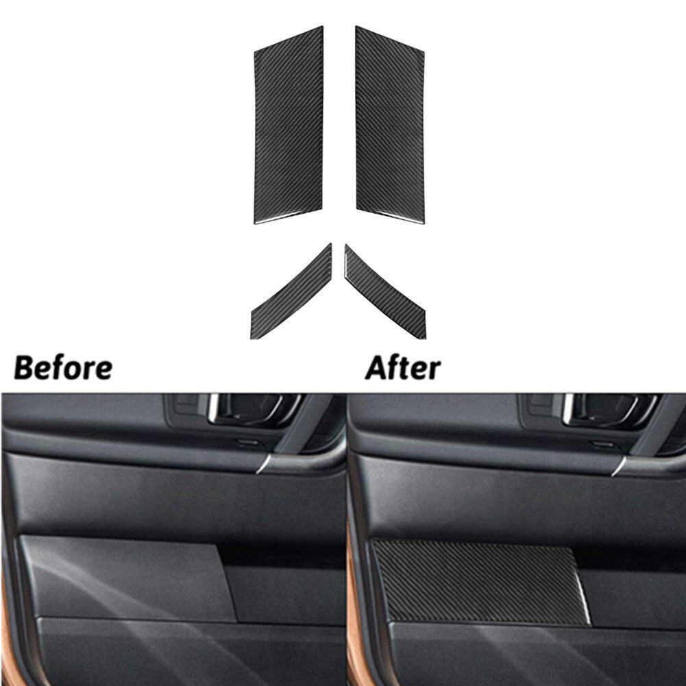 4Pcs Carbon Fiber Door Panel Trim for Land Rover Discovery Sport 2015-2019