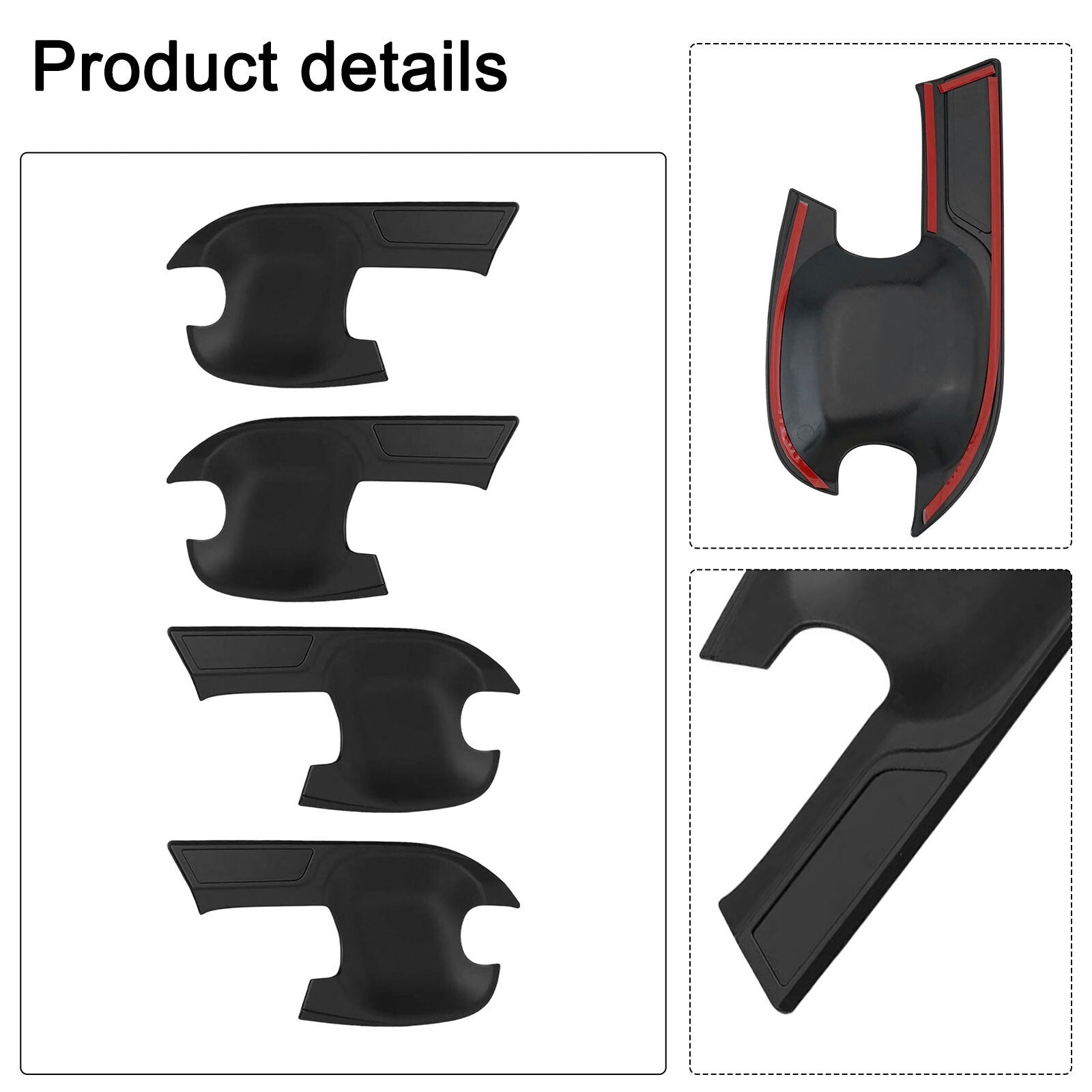 for Isuzu D-Max Dmax 2021-2024 Matte Black 4X Exterior Door Handle Cover Trim