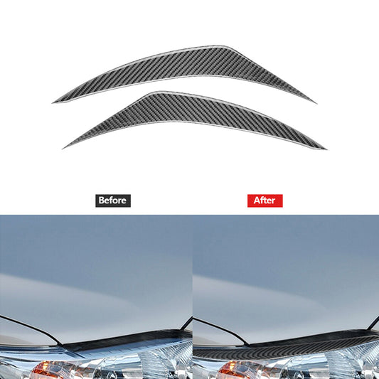 Carbon Fiber Headlight Eyebrow Cover Trim Sticker for Toyota for Corolla 2007-2013