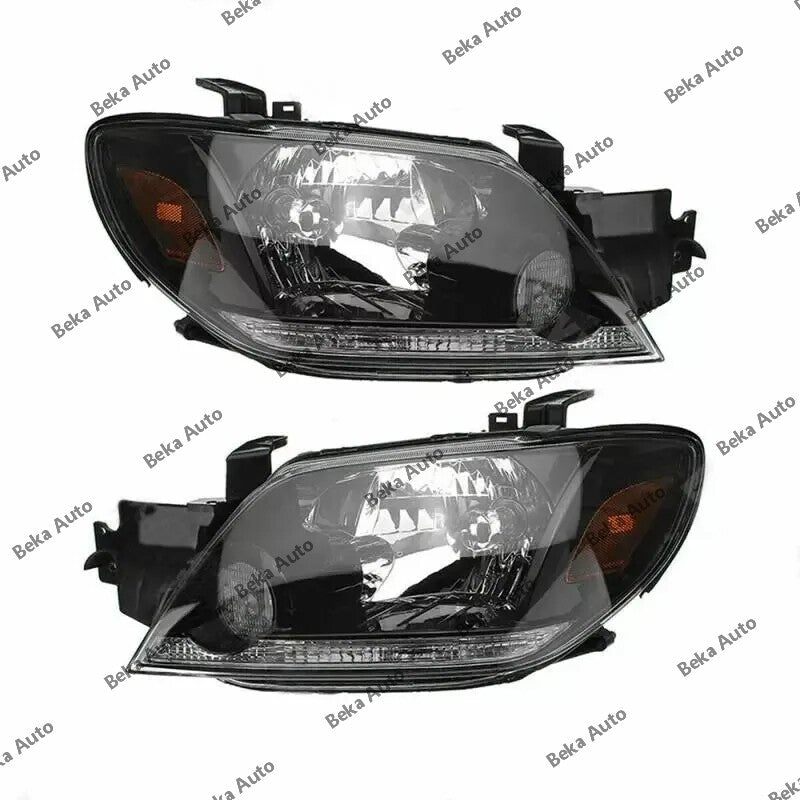 1 pair of LHRH headlight assemblies suitable for Mitsubishi Outlander 2003, 2004, 2005, and 2006 models.