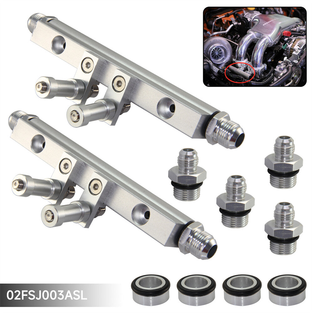 Oil Fuel Injector Rail w/ Fitting Kit for Subaru Impreza WRX STI EJ20 EJ25 SL