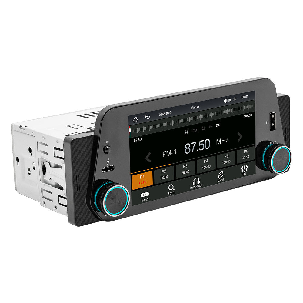 1 Din Radio Bluetooth Car Stereo MP5 Player For Apple CarPlay Android Auto USB