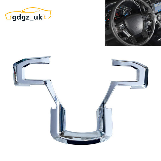 Steering Wheel Trim Decoration Cover Frame Trim for Ford F150 250 2015-20 Silver