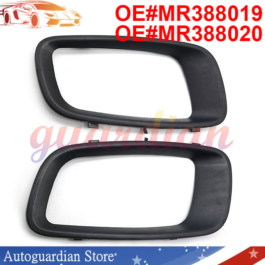 Left+Right Fog Light Lamp Frame Cover for Mitsubishi Pajero MONTERO MK3 00-03