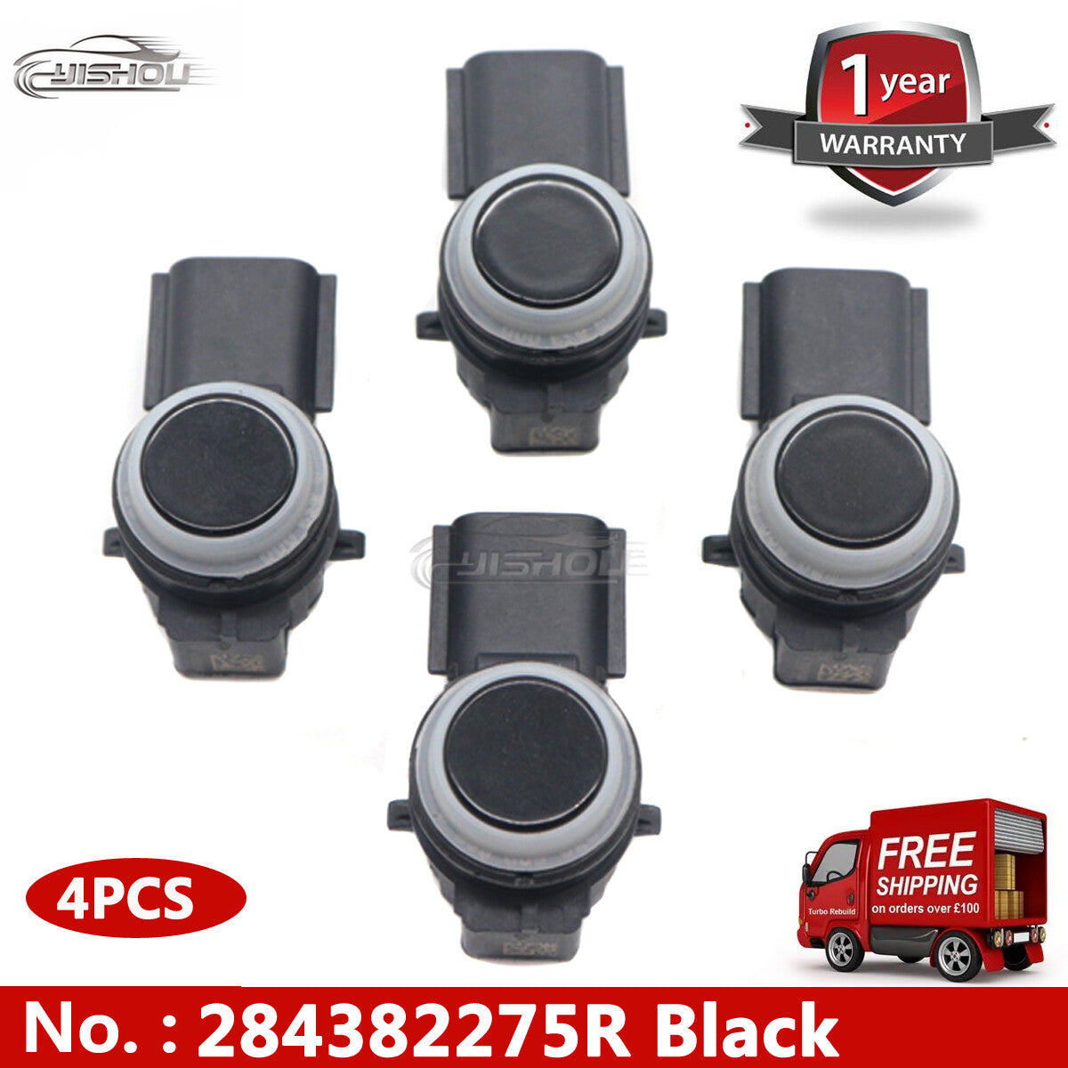 4-pack 284382275R 0263023699 new PDC Parking Sensor Bumper Reverse Assist