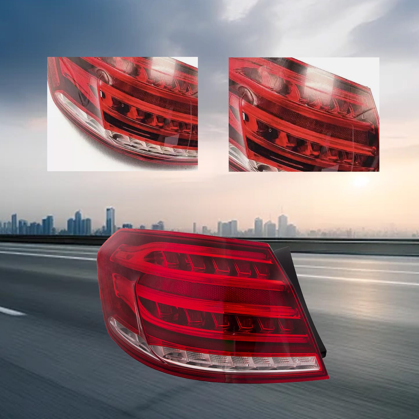 LED taillights, left-hand drive, 4-door sedan for 2014 for Mercedes-Benz E-Class W212