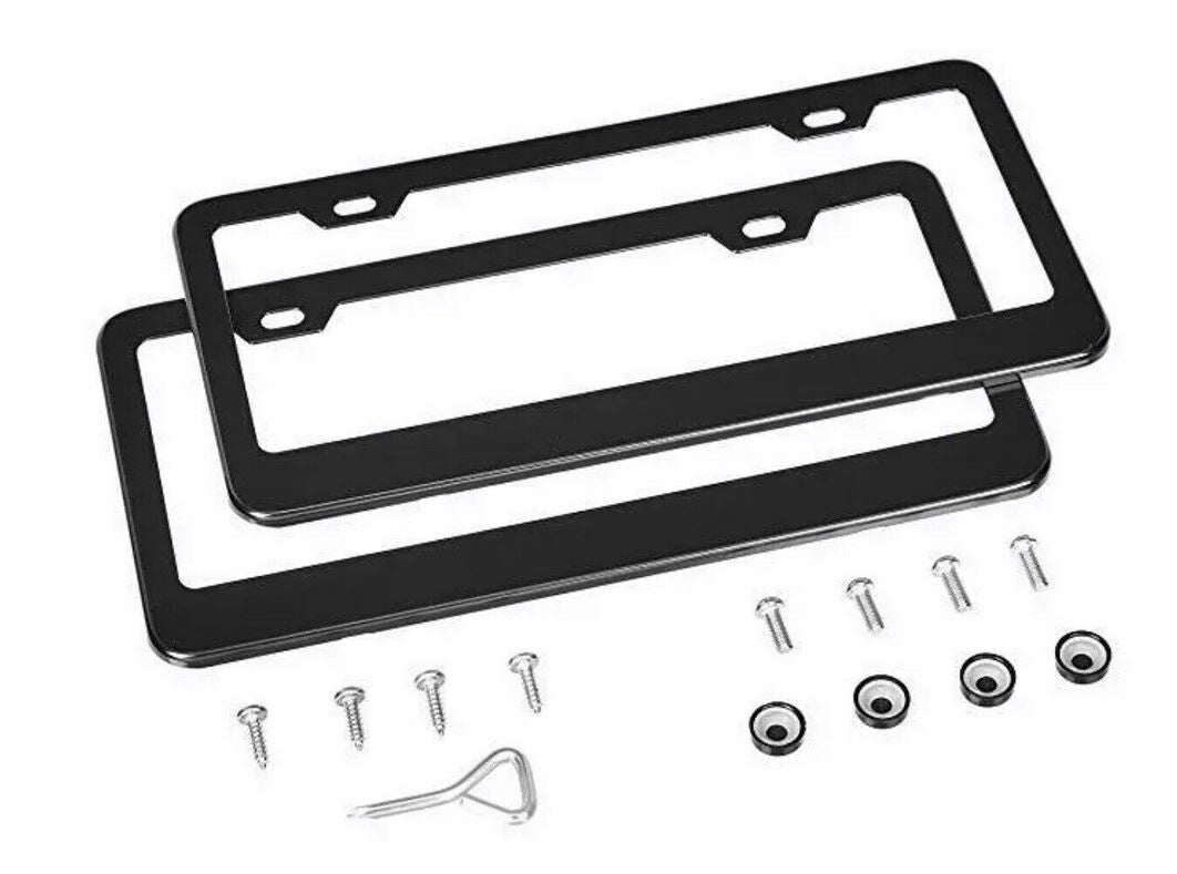 Car license plate cover, frame cover, rear boot, black standard metal, suitable for Honda 2x