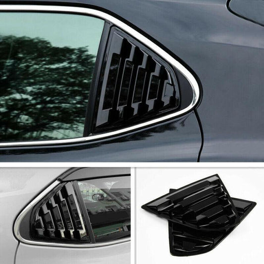 for Toyota for Camry 2018-2023 Bright Black Side Window Louver Shutter Cover Trim 2P
