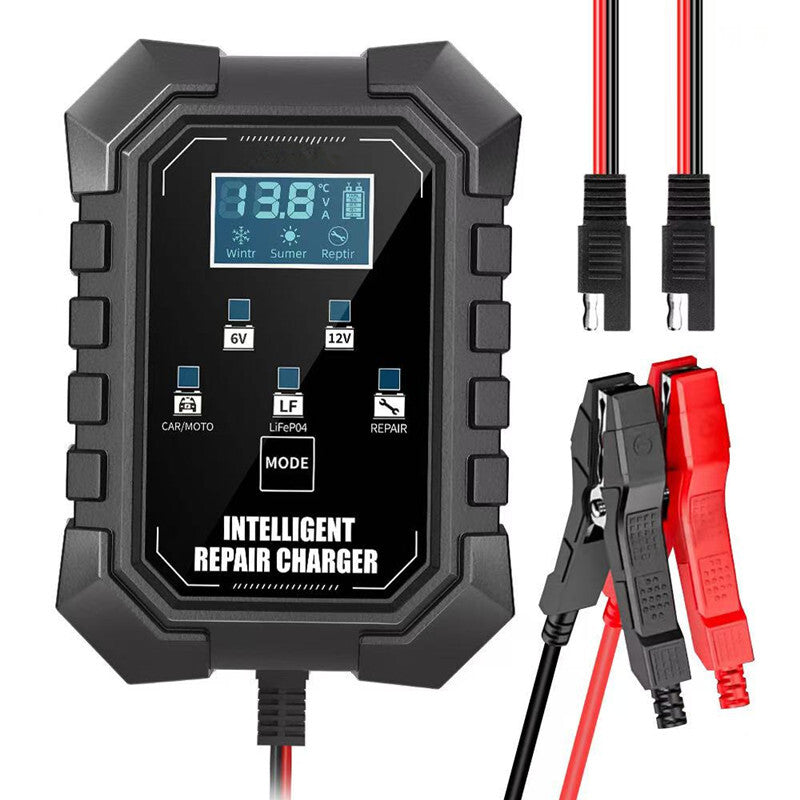 Car Lithium Lead-Acid Battery Maintainer Automatic Battery Trickle Pulse Charger