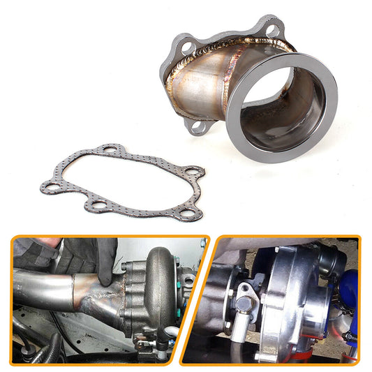 Turbine downpipe 5-bolt flange to 2.5-inch 63mm V-belt adapter for GT25 GT28 T25 T28